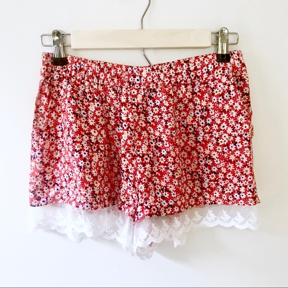 Altar'd State Red Floral Shorts - Picture 3 of 5